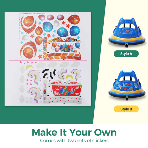 12V Kids Electric Bumper Car for Toddlers with 360° Spin and Remote