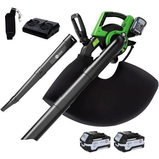 Powerful 40V Brushless 3 in 1 Leaf Blower and Mulcher with 4.0Ah Battery