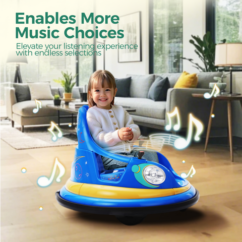 12V Kids Electric Bumper Car for Toddlers with 360° Spin and Remote
