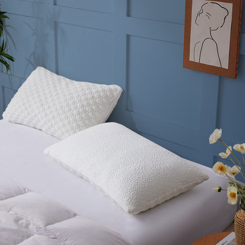 Adjustable Shredded Memory Foam Pillow for Neck and Shoulder Support, Set of 2 – Sophia & William