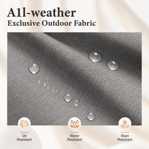 PHIVILLA 7-Piece Patio Dining Set with Swivel & Fixed Cushioned Chairs