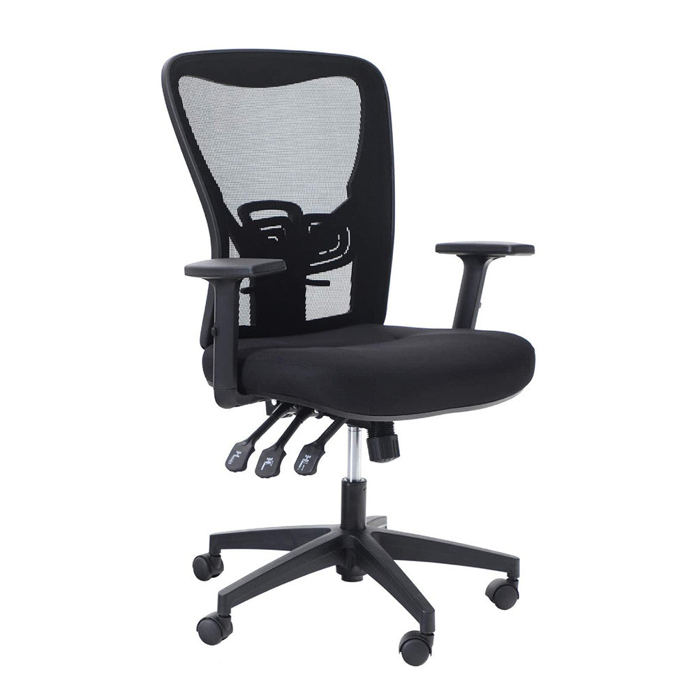 Ergonomic office chair seamlessly combines S-shaped design, adjustable lumbar support, and versatile functionality