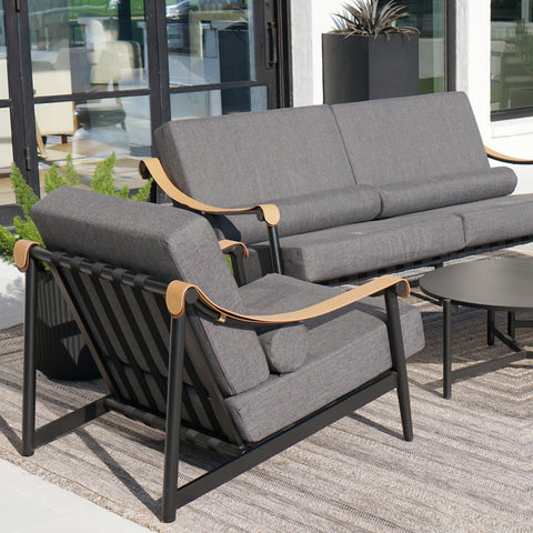 Sophia & William 5-Seater Outdoor Conversation Sofa Set with Extra Thick Cushion and 2 Coffee Table