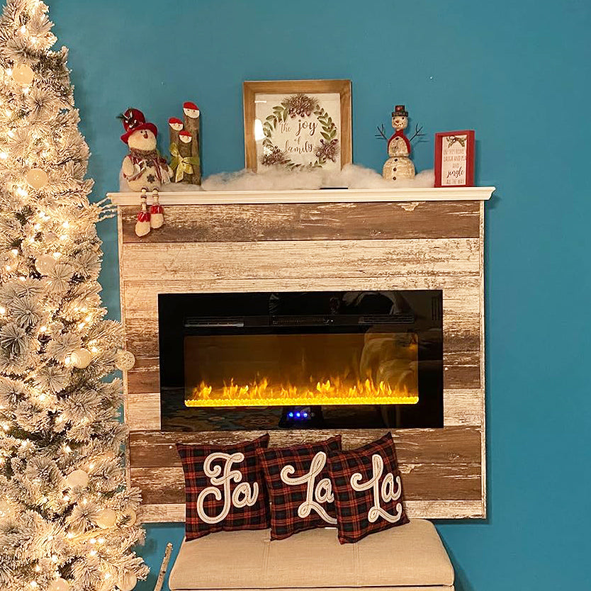PHI VILLA 40" Insert Wall Mounted Electric Fireplace, 1500W AlphaMarts
