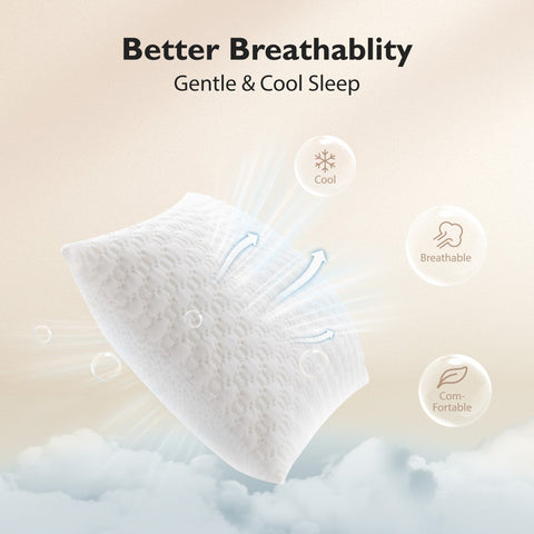 Adjustable Shredded Memory Foam Pillow for Neck and Shoulder Support, Set of 2 – Sophia & William