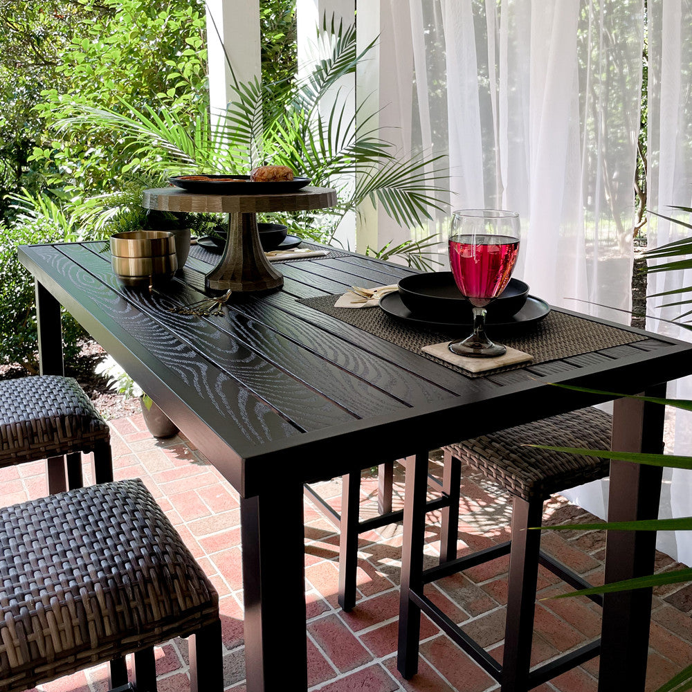 Piece Sunvilla Indigo High Dining Set SunVilla Indigo Piece Wicker