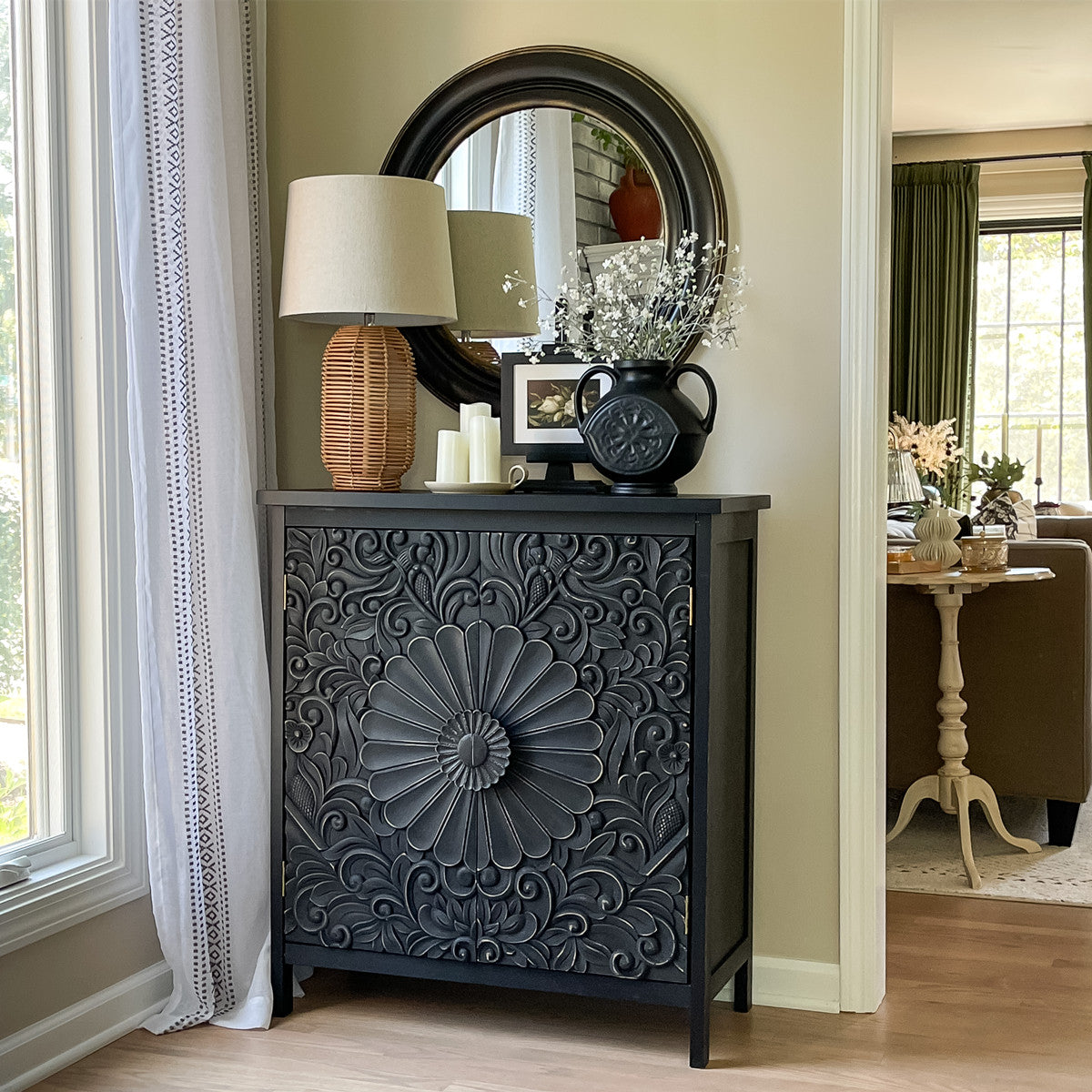 Buy Black Accent Cabinet for your home at AlphaMarts. Free Shipping & 1-Year Warranty.