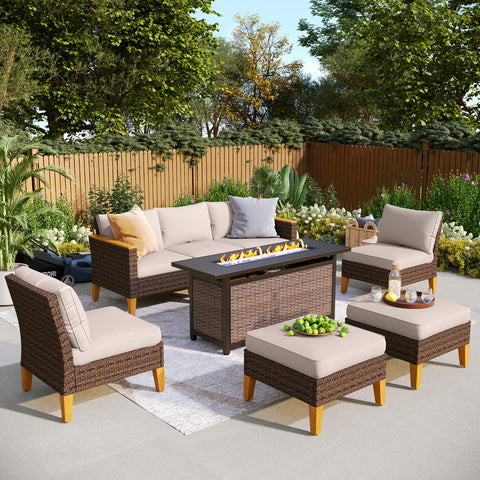 Luxurious Half-moon Rattan Sofa with 56