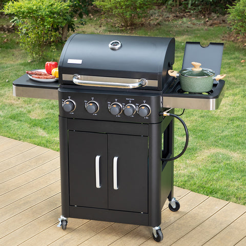propane grill with grid and griddle