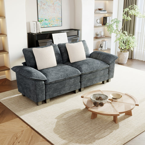 PHI VILLA Cloud-Like Chenille Living Room Sofa Couch