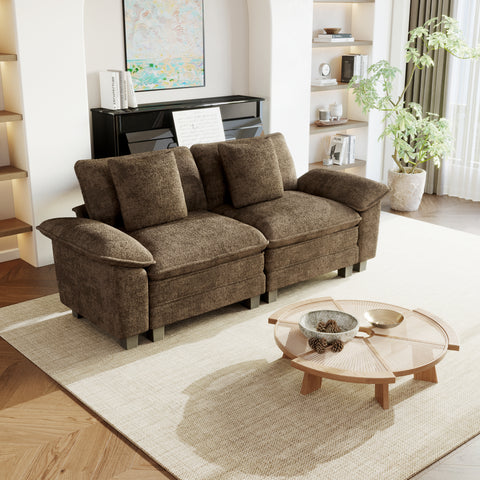 PHI VILLA Cloud-Like Chenille Living Room Sofa Couch