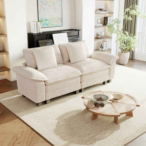 PHI VILLA Cloud-Like Chenille Living Room Sofa Couch