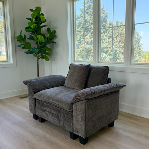 PHI VILLA Cloud-Like Chenille Living Room Sofa Couch