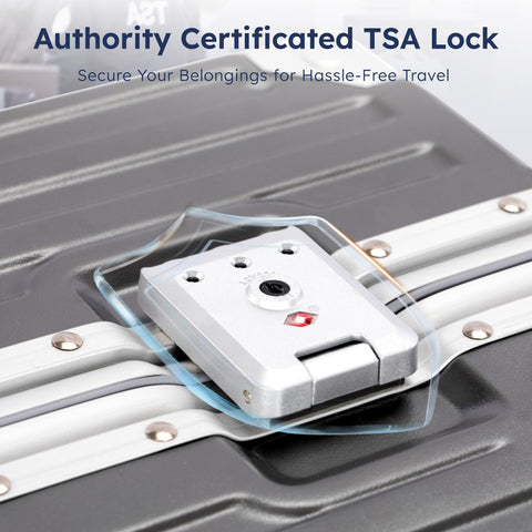 Carry-On and Checked Thickened 3-Layer Aluminum Frame Travel Suitcase