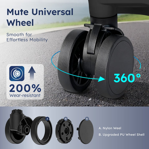 Carry-On and Checked Thickened 3-Layer Aluminum Frame Travel Suitcase