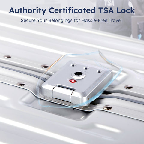 Carry-On and Checked Thickened 3-Layer Aluminum Frame Travel Suitcase