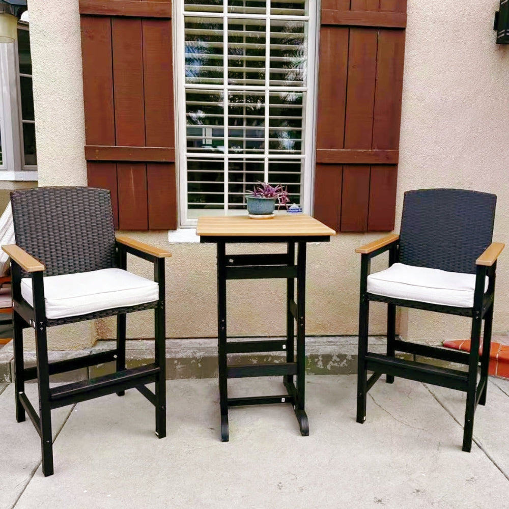 Outdoor high top table and 2 chair