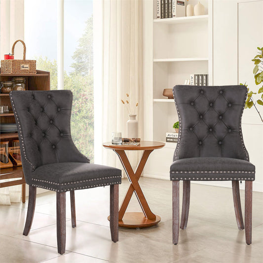 Elevate your dining space with our classic design PU Leather Dining Chairs, embodying simplicity and elegance. 