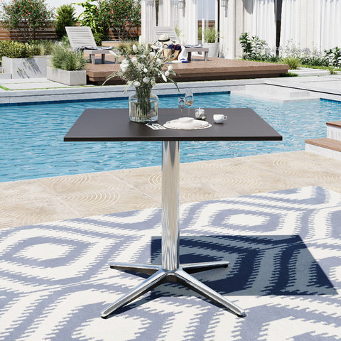 PHI VILLA 30" Outdoor Bistro Pedestal Square Table
