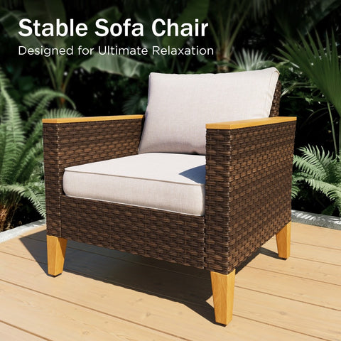 Phi Villa 7-Piece Luxury Rattan Outdoor Sofa Sectional