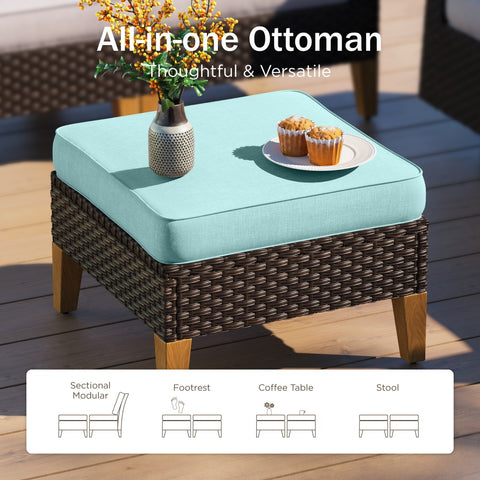 Phi Villa 7-Piece Luxury Rattan Outdoor Sofa Sectional