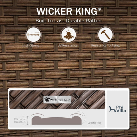 PHI VILLA 10/11 Pieces Rattan Half-Moon Curved Luxury Outdoor Sofa Sectional