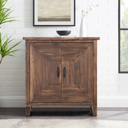 Immerse your space in the timeless allure of our gracefully designed natural wood-style cabinet.