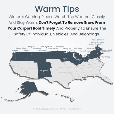 Heavy Duty Carport with Galvanized Steel Roof Multi-Purpose Shelter