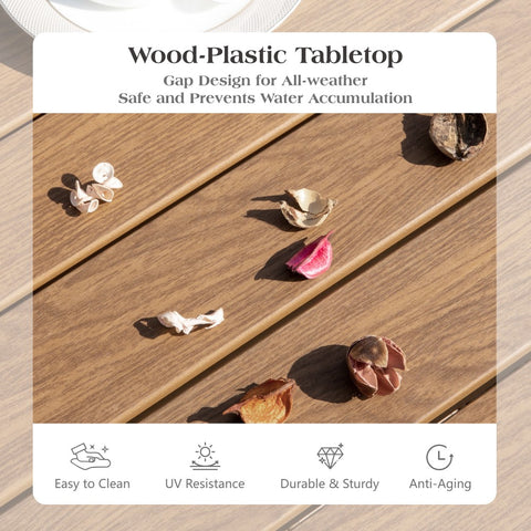 Boho Style Outdoor Wicker Conversation Sofa set with Acacia Wood Coffee Table - Sophia & William