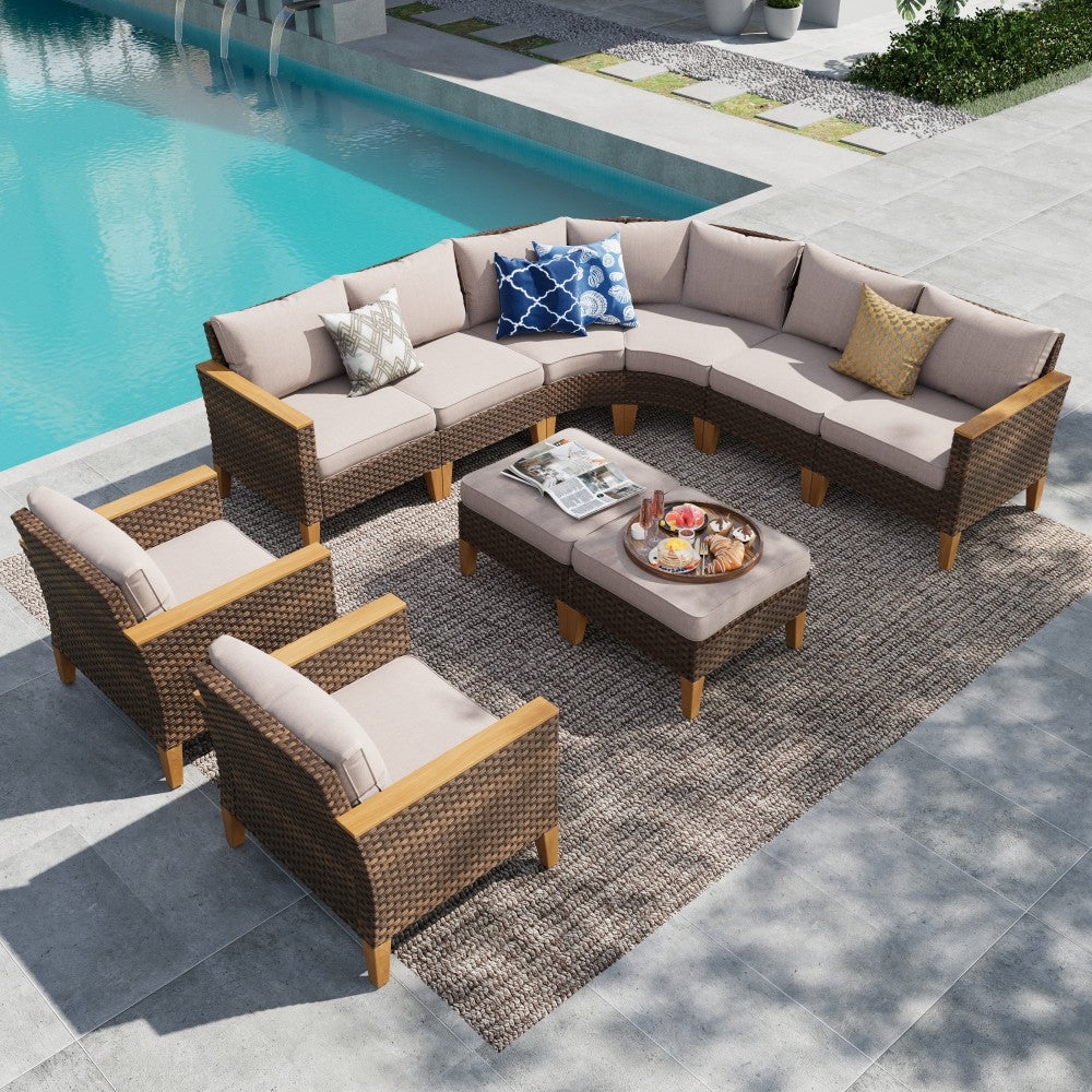 half moon outdoor sectional