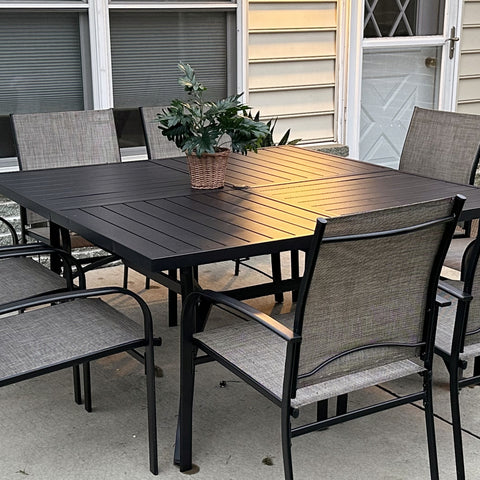 Phi Villa 60" Enlarged Basket-wave Sqaure Patio Table