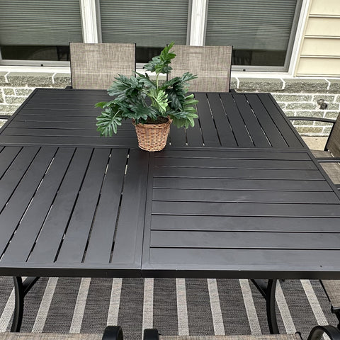 Phi Villa 60" Enlarged Basket-wave Sqaure Patio Table