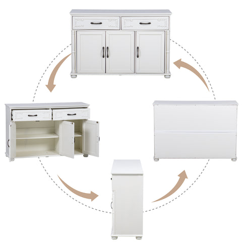 Buffet Sideboard Storage Cabinet with 3-Door & 2-Drawer-MFSTUDIO