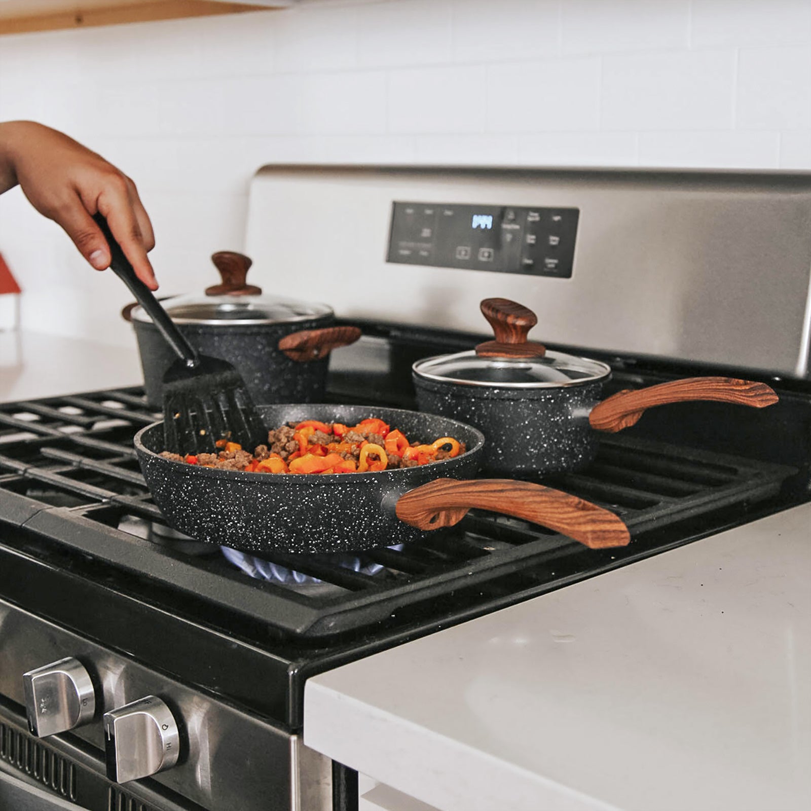 Granite Detachable Handle Induction Cookware Set-Kitchen Academy –  AlphaMarts