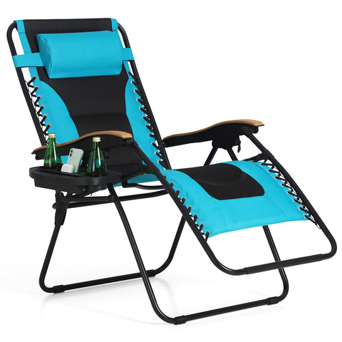PHI VILLA Oversized Padded Zero Gravity Lounge Chair with New Upgrade Cup Holder