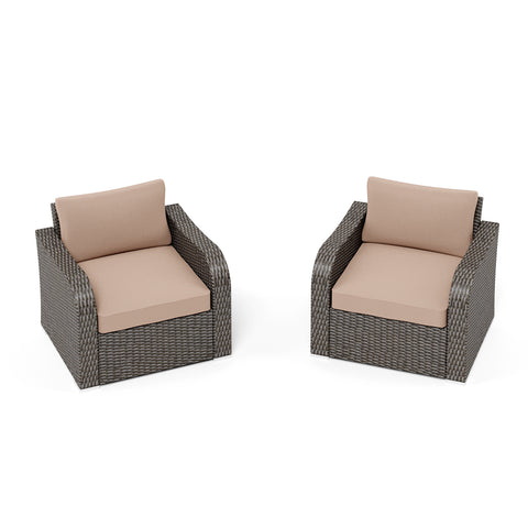 Sophia & William 6-Piece New Outdoor Rattan Sectional Sofa Conversation Set