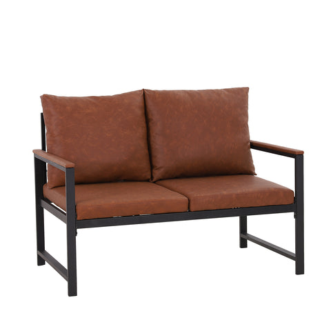 PHI VILLA Accent Lounge Sofa Chair Loveseat with Metal Frame for Living Room