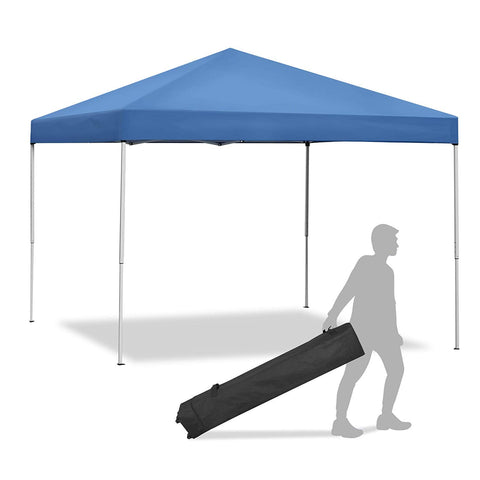 PHI VILLA 10x10ft Instant Pop Up Canopy w/ Wheeled Bag, 100 Sq. Ft of Shade