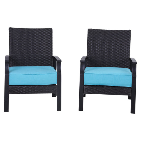 Sophia & William Patio Rattan Sofa Seating Group with Cushions, Outdoor Conversation Set