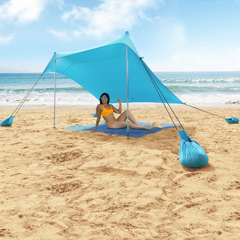 MF STUDIO UPF 50+ Beach Shade Tent 7.6 ft x 7.2 ft