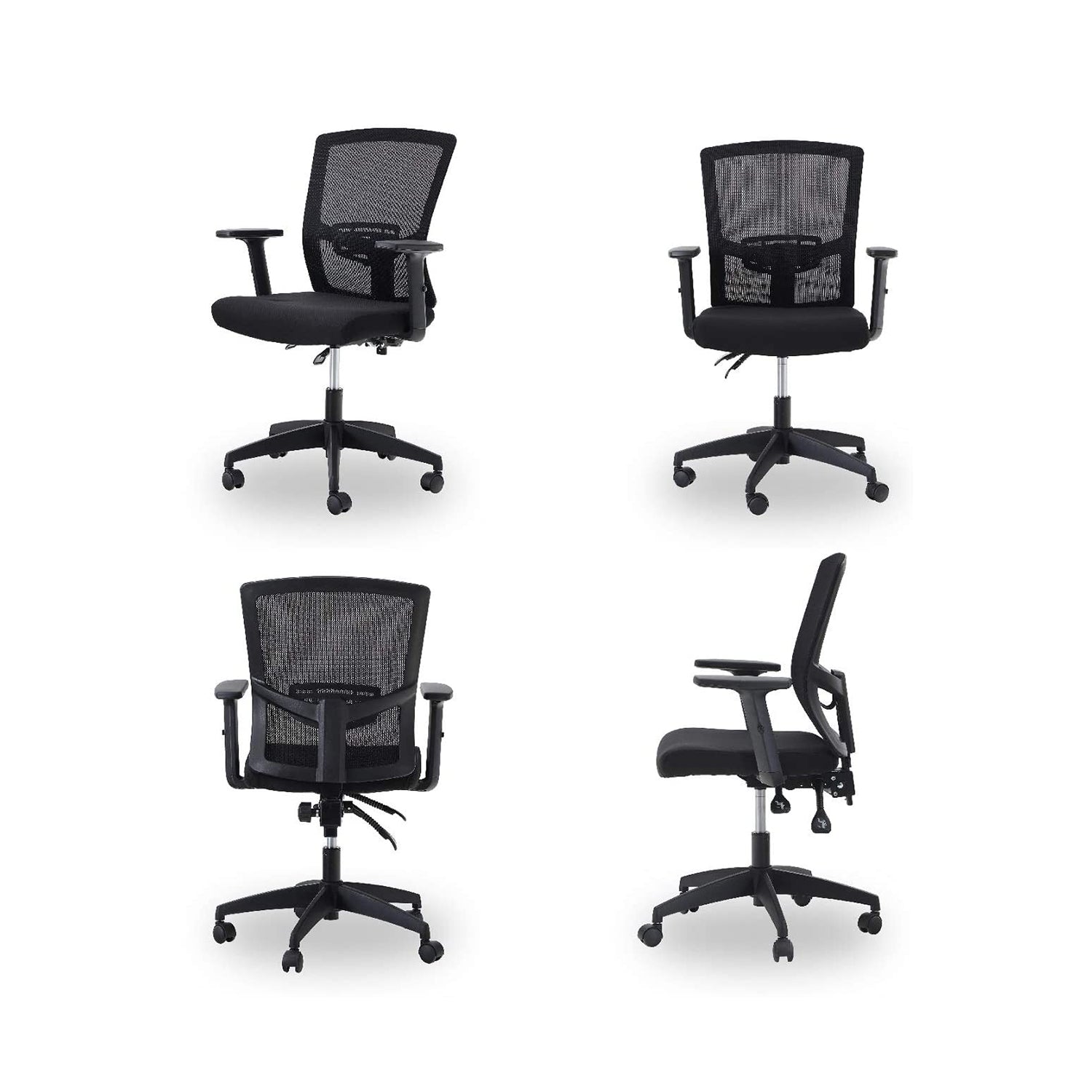Alpha Home Mesh Swivel Office Chair with Lumbar Support and Two Adjustment Options