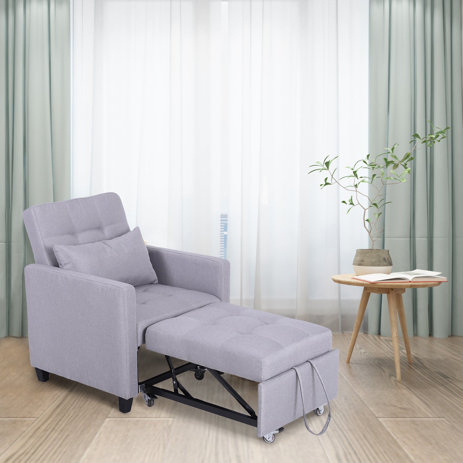 PHI VILLA Convertible Sofa Bed Living Room Recliner