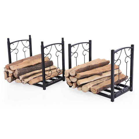 PHI VILLA Double-layer Firewood Rack with Iarge Storage Space