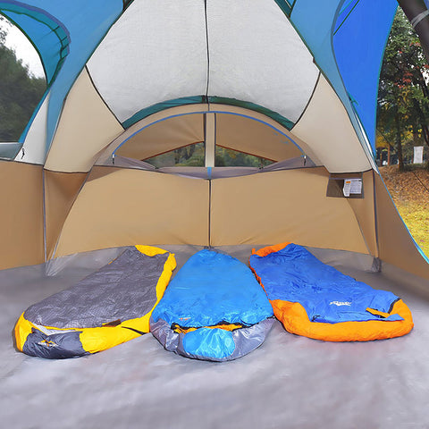 ALPHA CAMP Blue 6 Person Dome Family Camping Tent