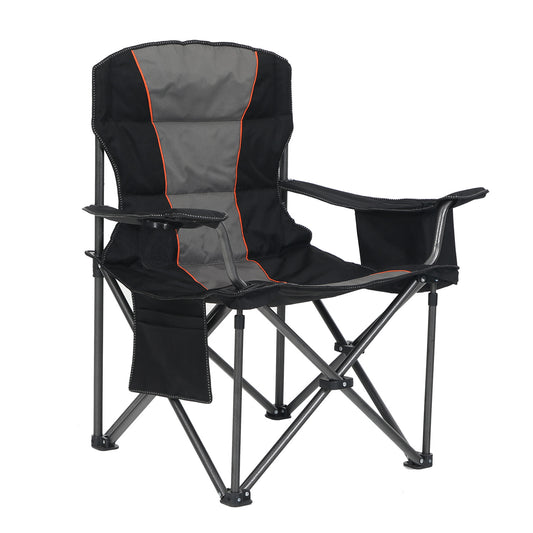ALPHA CAMP Oversized Portable Folding Camping Chair with Cooler Bag for Sports, Beach, Hiking, Fishing