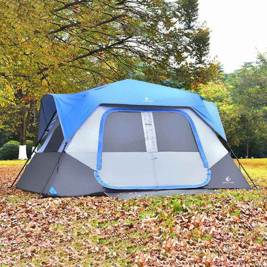 ALPHA CAMP Blue 8 Person Instant Family Camping Tent