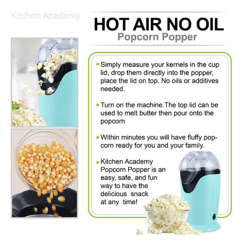 Kitchen Academy Popcorn Popper Maker