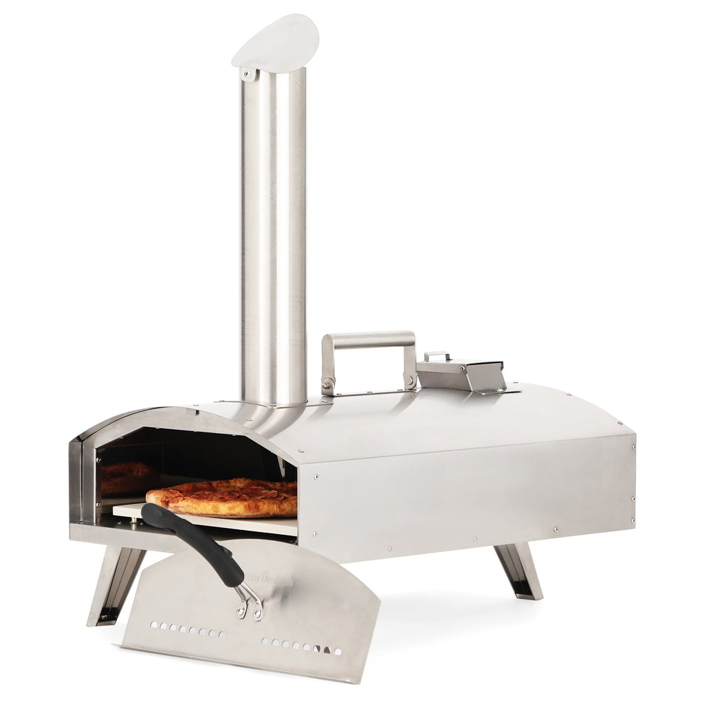 90s Quick Roast Portable Wooden Pellet BBQ Pizza OvenCaptiva Designs