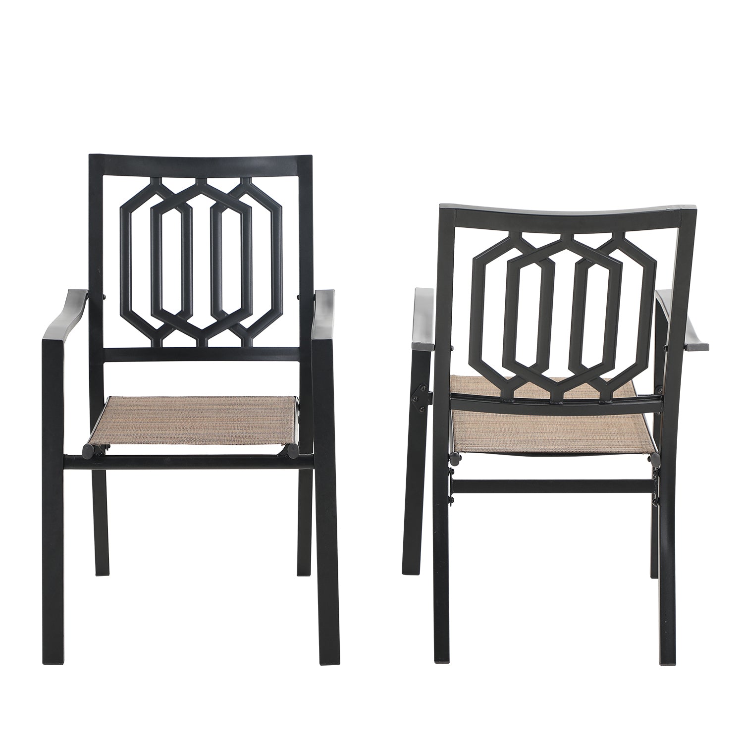 Sophia & William Textilene Seat Patio Dining Chairs with Steel Frame, Set of 4