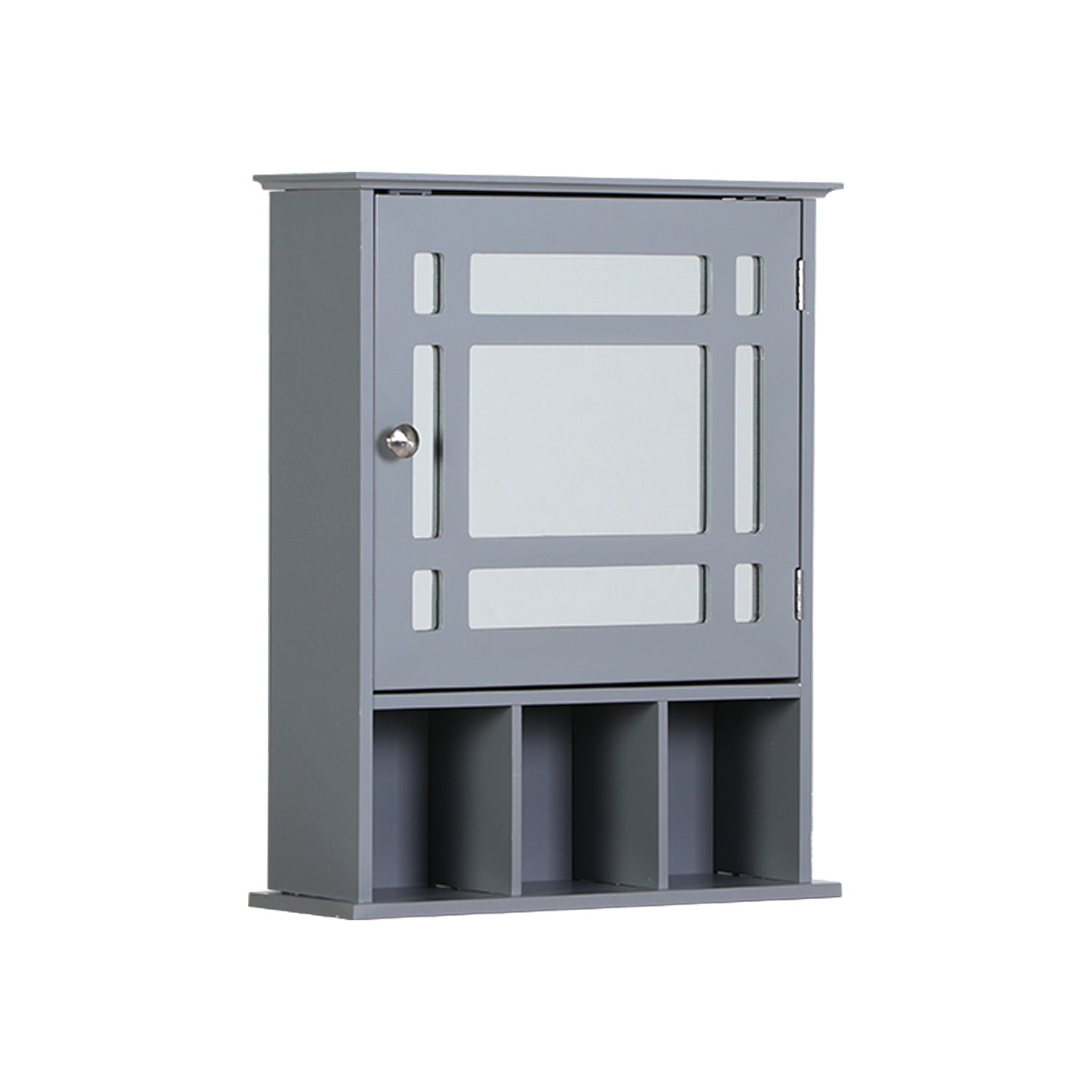 PHI VILLA 3-Color Single Door Medicine Cabinet Bathroom Wall Cabinet with Mirror Door